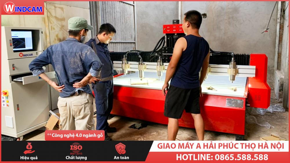 Bàn giao máy đục gỗ CNC HOT nhất 2021 | A Hải Phúc Thọ Hà Nội