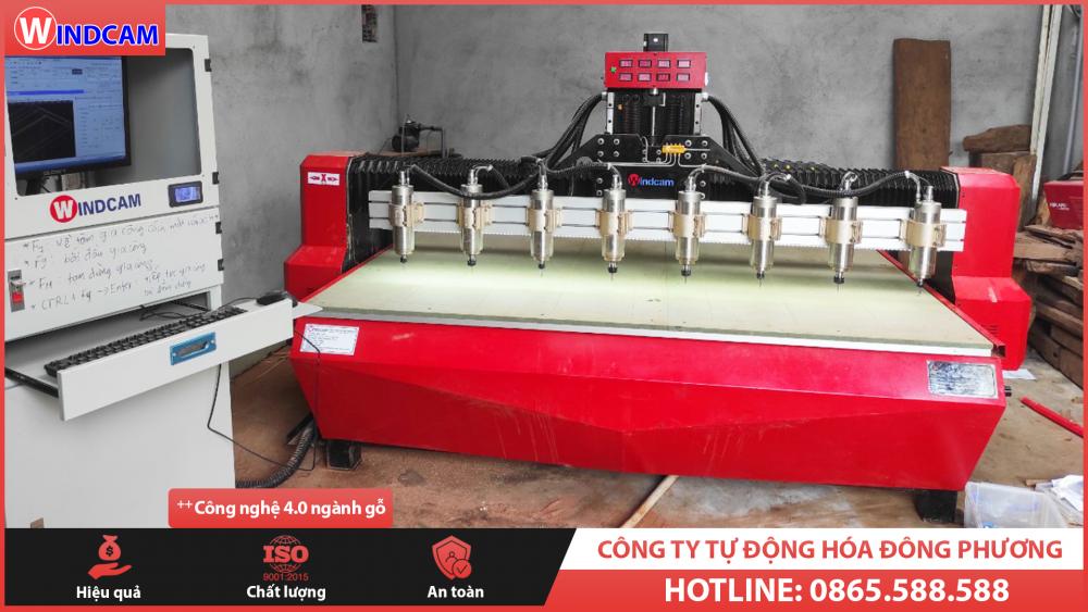 Bàn giao máy khắc gỗ CNC 2225 - 8 | A Mậu Bình Phước