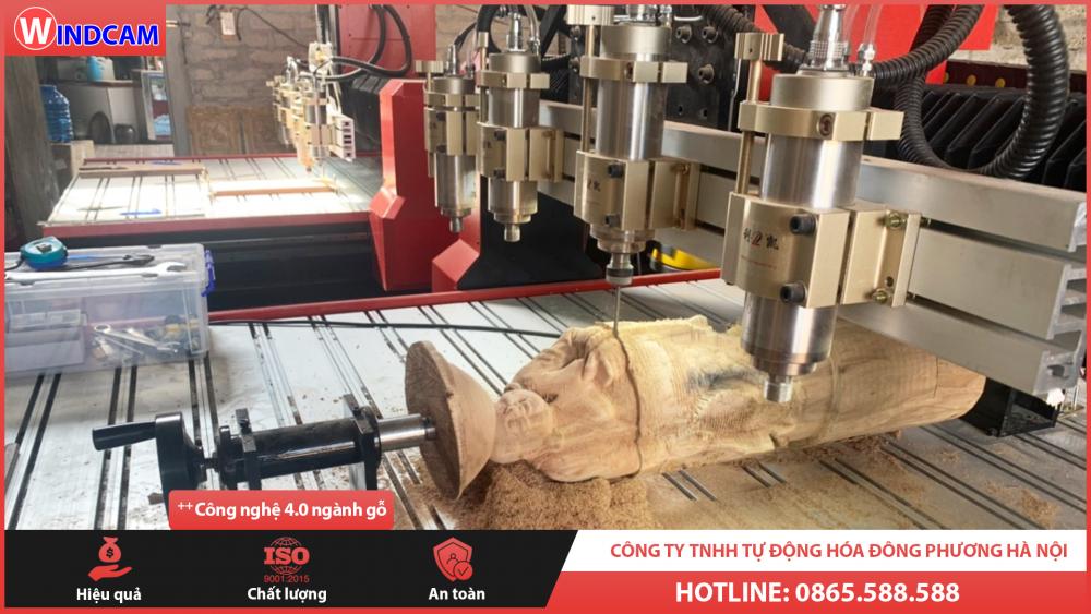 BÀN GIAO 2 MÁY CNC KHẮC GỖ 1325-4 | CHÚ MINH TẠI YÊN THÀNH NGHỆ AN