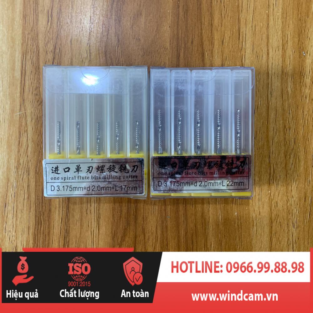 Dao cắt CNC xoắn 1 me ø 2 hàng nhập khẩu